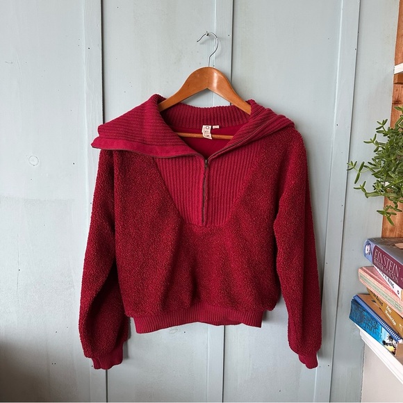 Anthropologie Dolan Left Coast Sherpa Quarter-Zip Pullover - Picture 6 of 10
